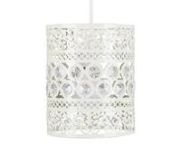 Valuelights Moroccan Contemporary Moroccan Style Shabby Chic White Metal Jewelled Ball Ceiling Light Shade (D)18Cm