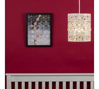MiniSun | Modern Ornate Shabby Chic Ceiling Light Shade | Pendant Lights, Home Décor & Improvement Essential | 18cm Shade Width