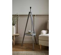 ValueLights Morrigan Free Standing Wooden Tripod Shelved Floor Lamp Base in Grey ValueLights Grey