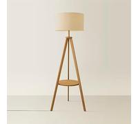 ValueLights | Morrigan Rich Wood Tripod Floor Lamp with Natural Drum Lamp Shade and Bulb | Floor Lamps, Home Décor & Improvement Essential