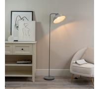 ValueLights | Grey Metal Stem Standing Floor Lamp with Angled Dome Shade | Floor Lamps & Torchieres, Home Décor & Improvement Essential