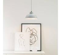 ValueLights | Grey Metal Hanging Pendant Ceiling Light Fitting | Pendant Lights, Home Décor & Improvement Essential | Includes Bulb