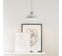 ValueLights | Grey Metal Hanging Pendant Ceiling Light Fitting | Pendant Lights, Home Décor & Improvement Essential | Includes Bulb