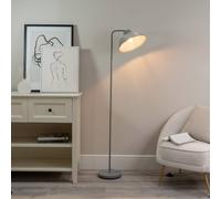 Valuelights Morris Retro Dome Metal Freestanding Floor Lamp With Led Bulb In Grey Grey