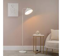 Valuelights Morris Retro Dome Metal Freestanding Floor Lamp With Led Bulb In White White