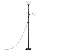 Mozz Mother & Child Uplighter Floor Lamp with Side Lamp and LED Bulbs ValueLights Jet Black One Size