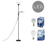 Valuelights Mozz Black Mother And Child Floor Lamp With Warm White Bulbs