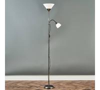 Valuelights Mozz Mother And Child Uplighter Floor Lamp With Adjustable Side Lamp In Black Black