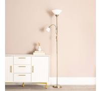 Valuelights Mozz Mother And Child Uplighter Floor Lamp With Adjustable Side Lamp In Metallic Gold Metallic Gold