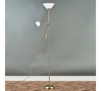 MiniSun | Modern Brass 2 Way Mother/Father and Child Floor Lamp | Floor Lamps & Torchieres, Home Décor & Improvement Essential | Includes LED Bulbs