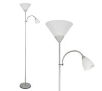 MiniSun | Modern Metallic Silver 2 Way Mother/Father Parent and Child Floor Lamp | Floor Lamps & Torchieres, Home Décor, Improvement & Lifestyle Essential