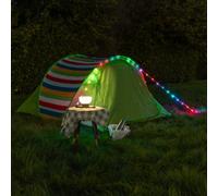 ValueLights | Multi-Purpose Camping Tent Festival Solar Light with RGB String Lights Hanging Party Camper Van Lamp and USB Charging | Outdoor Lights & Home/Garden Improvements Essential |