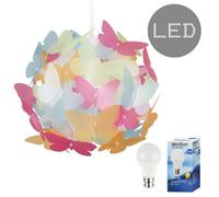 Valuelights Multicolour Ceiling Shade And Bulb (D)31.5Cm