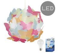 Valuelights Multicolour Ceiling Shade And Bulb (D)31.5Cm