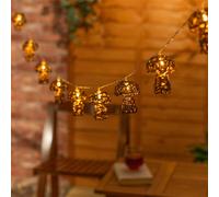 Valuelights Mushroom Rattan 10 X Battery Operated Outdoor Garden String Lights In Brown Brown One Size