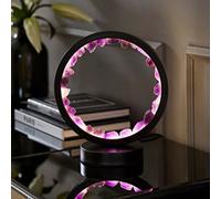 ValueLights Crystal Wellness Black Lamp with Amethyst and Warm White LEDs - Size: 20.5 x 10.5 x 18cm - Wilko