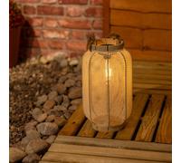 ValueLights | Natural Mesh Fabric Solar Powered Outdoor Lantern Garden Light