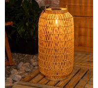 Valuelights Natural Rope Solar Powered Lantern Outdoor Garden Light Floor Lamp Natural