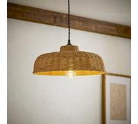 Valuelights Neveah Natural Round Rattan Pendant Ceiling Floor Lamp Light Shade