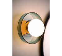 ValueLights Newbury Glass Plate with Globe Shade IP44 Bathroom Wall Light & Bulb in Jade ValueLights Jade