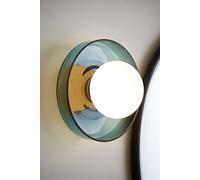 Valuelights Newbury Glass Plate With Globe Shade Ip44 Bathroom Wall Light In Jade