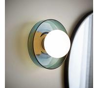 ValueLights | Newbury Jade Green Glass IP44 Flush Wall Light | Bathroom Wall Light, Home Décor & Improvement Essential