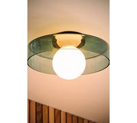 ValueLights Newbury Glass with Globe Shade IP44 Bathroom Ceiling Light & Bulb in Jade ValueLights Jade