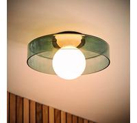 ValueLights Newbury Glass with Globe Shade IP44 Bathroom Ceiling Light & Bulb in Jade ValueLights Jade