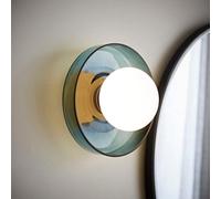 ValueLights | Newbury Jade Green Glass IP44 Flush Wall Light | Bathroom Wall Light, Home Décor & Improvement Essential