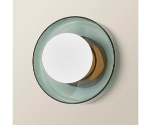 ValueLights | Newbury Jade Green Glass IP44 Flush Wall Light | Bathroom Wall Light, Home Décor & Improvement Essential
