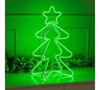 Valuelights Noble Green Neon Style Led Lit Christmas Tree In Bright Green Bright Green