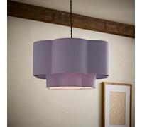Valuelights Nora 45Cm Lilac 2 Tier Scallop Easy Fit Ceiling Lamp Shade And Bulb