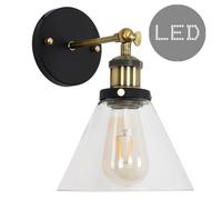 Valuelights Norton Black Indoor Wall Lantern And E27 Pear Led 4W Warm White 2700K Bulb