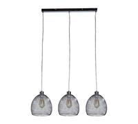 Novo 3 Way Brushed Chrome Ceiling Light Low Hanging Pendant ValueLights Metallic Silver One Size
