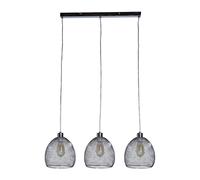 Novo 3 Way Brushed Chrome Ceiling Light Low Hanging Pendant ValueLights Metallic Silver One Size