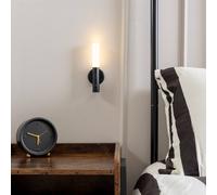 Valuelights Oakley Black Set Of 2 Rechargeable Portable Wall Lights With Pir Motion Sensor Black