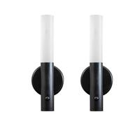 Valuelights Oakley Pair Of - Black Magnetic Wall Lights With Motion Sensor And Usb Rechargeable