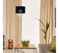 MiniSun | Black Voile Ribbon Pendant Light Shade with Acrylic Droplets | Pendant Lights, Home Décor & Improvement Essential | 280mm Shade Width