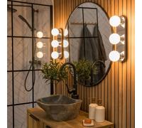 ValueLights | Orbital 3 Way Chrome Wall/Ceiling Light with a Opal Glass Globe Lamp Shade | Bath Wall Lights, Home Décor & Improvement Essential | Includes Bulb [3000K Cool White]