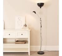 Orion Black Father Son Upright and Side Adjustable Floor Lamp ValueLights Black One Size