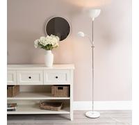 Orion Metal Father Son Upright and Side Adjustable Floor Lamp ValueLights White One Size