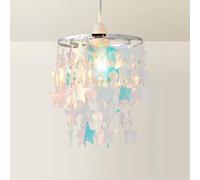 ValueLights | Orla Irridescent 2 Tier Easy Fit Ceiling Pendant Light Lamp Shade
