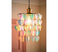Valuelights Orla Irridescent 2 Tier Heart Easy Fit Ceiling Lamp Shade And Bulb Multi 9 inches