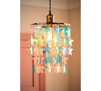 Valuelights Orla Irridescent 2 Tier Star Easy Fit Ceiling Lamp Shade And Bulb Multi