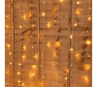 Christmas Outdoor Curtain Fairy Lights 300 Warm White Bulbs 3m x 3m ValueLights White One Size