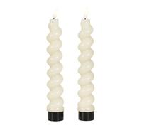 ValueLights White LED Candle Spiral Design Pack of 2