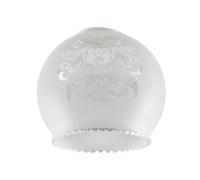 MiniSun | Etched Pattern Frosted White Glass Replacement Shades | Lamp Shades, Home Décor & Improvement Essential | Pack of 3