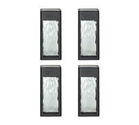 ValueLights | Pack of 4 Black Multi-Functional Outdoor Solar Lights RGB Colour Changing/Warm White Garden Fence Wall Lights | Outdoor Lights & Home/Garden Improvements Essential |