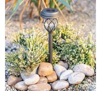 Pack of 6 - Solar Powered Black Diamond Spike Lights for Drive Path Patio Decor Stake, Solar Light for Outdoor Garden