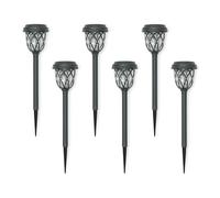 ValueLights | Pack of 6 Solar Powered Black Diamond Spike Lights for Drive Path Patio Decor Stake, Solar Light for Outdoor Garden | Outdoor Lights & Home/Garden Improvements Essential |
